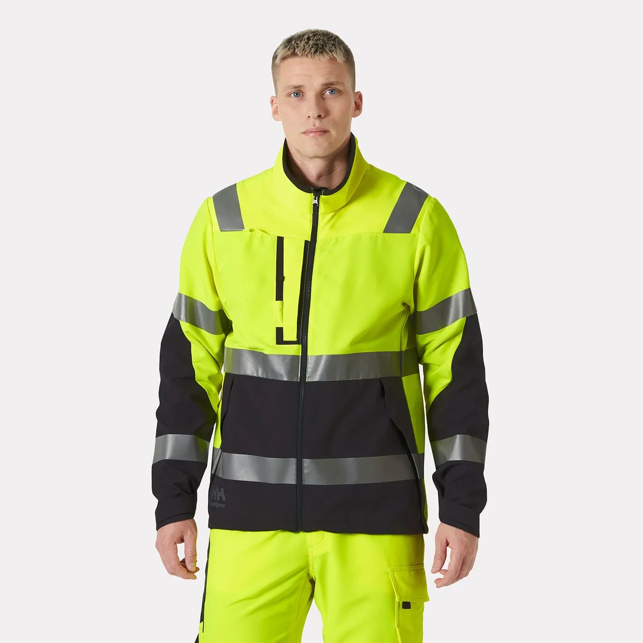 Chamarra Softshell Impermeable Alta Visibilidad Uso Rudo Trabajo Helly Hansen - Imagen 3