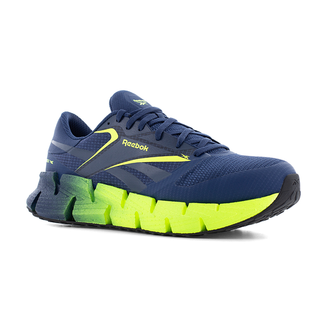 Tenis de Trabajo Reebok FloatZig Work Azul Lima Antideslizantes Sin Metal