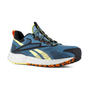 Tenis de Trabajo Reebok Floatride Energy 4 Adventure Work Azul Amarillo Comodidad y Protección Sin Metal